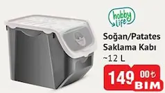HOBBY LİFE SOĞAN/PATATES SAKLAMA KABI 12 L HOBBY LİFE SOĞAN/PATATES SAKLAMA KABI 12 L